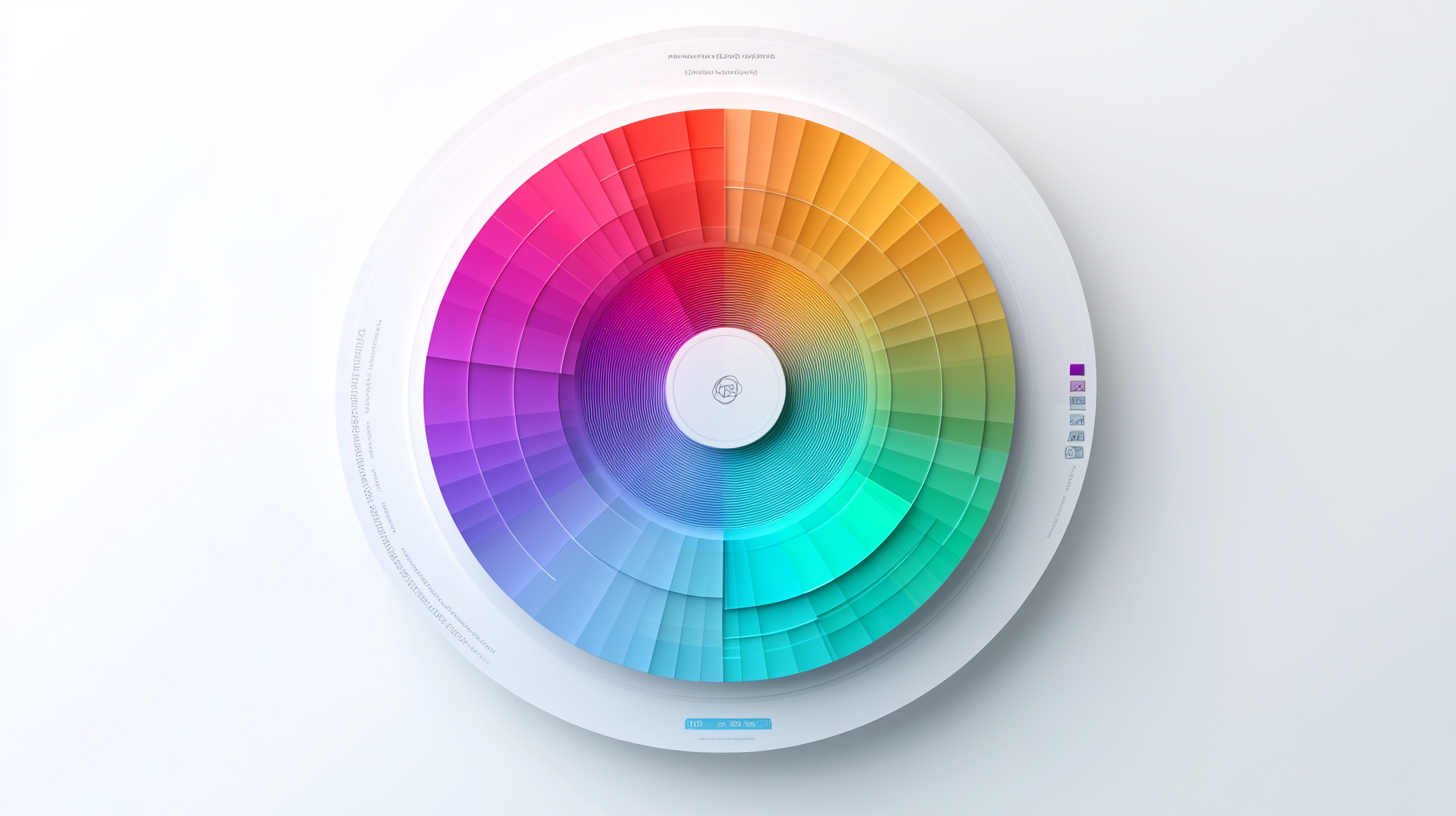 Color wheel UI interface with interactive controls and sleek design.