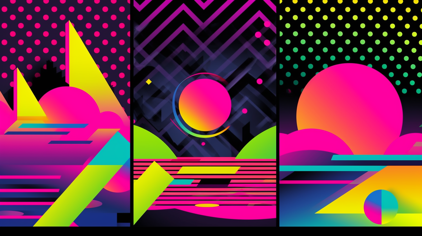 Colorful 80s Pop Art Style Vector Background