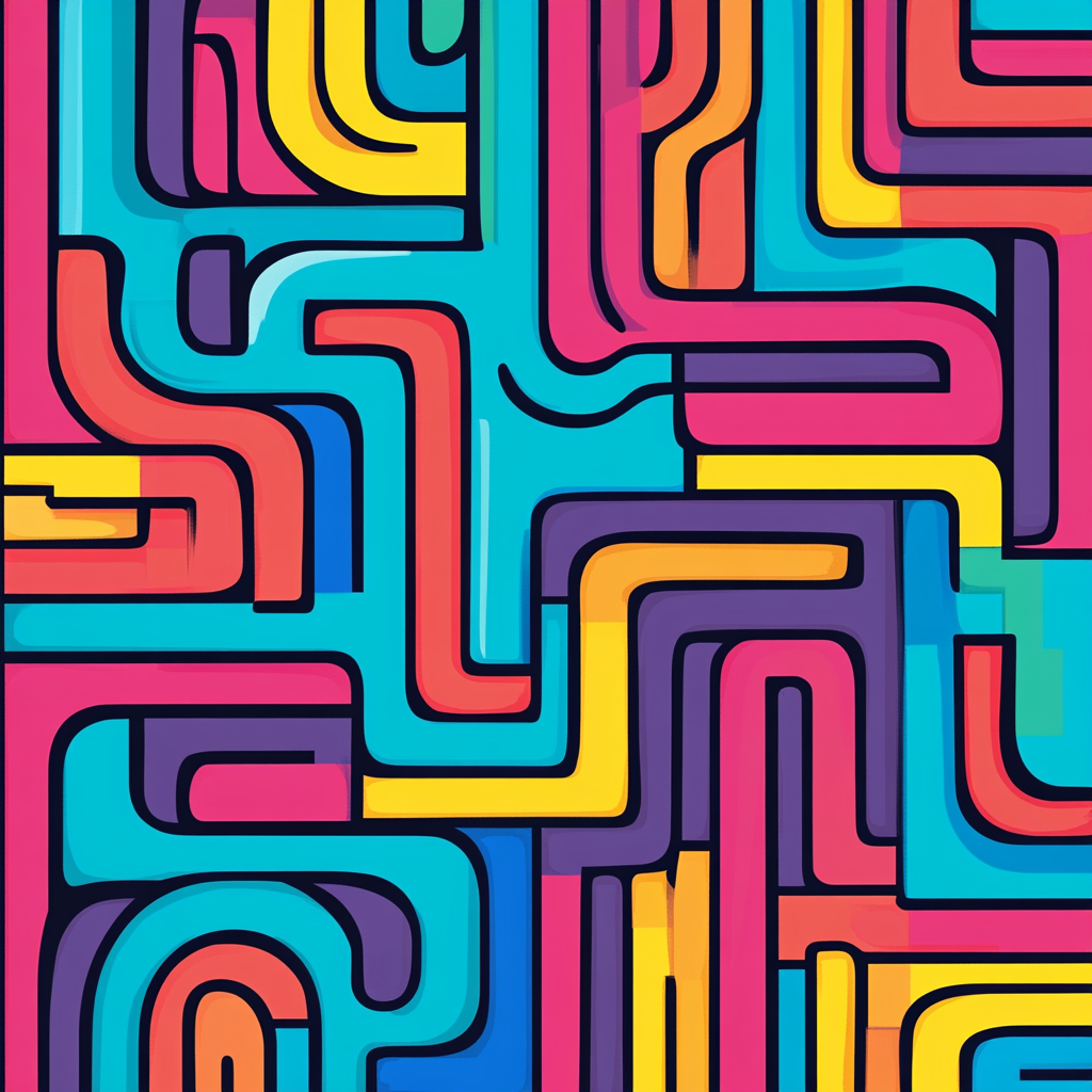 Colorful Child-Friendly Maze Puzzle for Kids