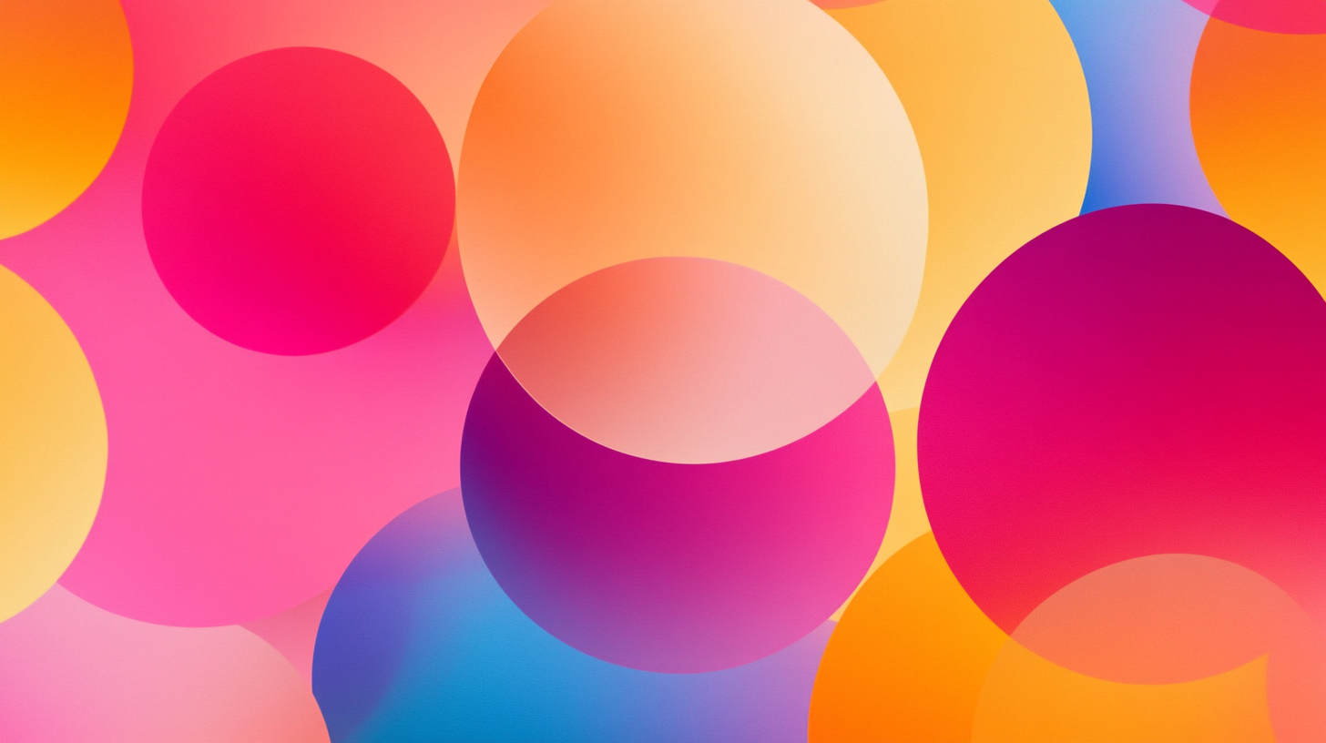 Colorful Circles Transitioning in Gradient Design