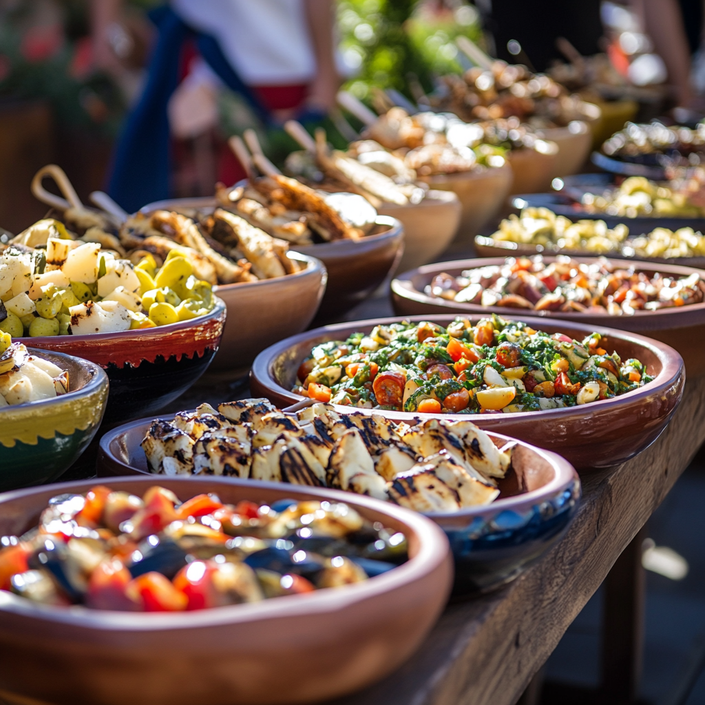 Colorful Mediterranean Food and Wine Festival Adventure