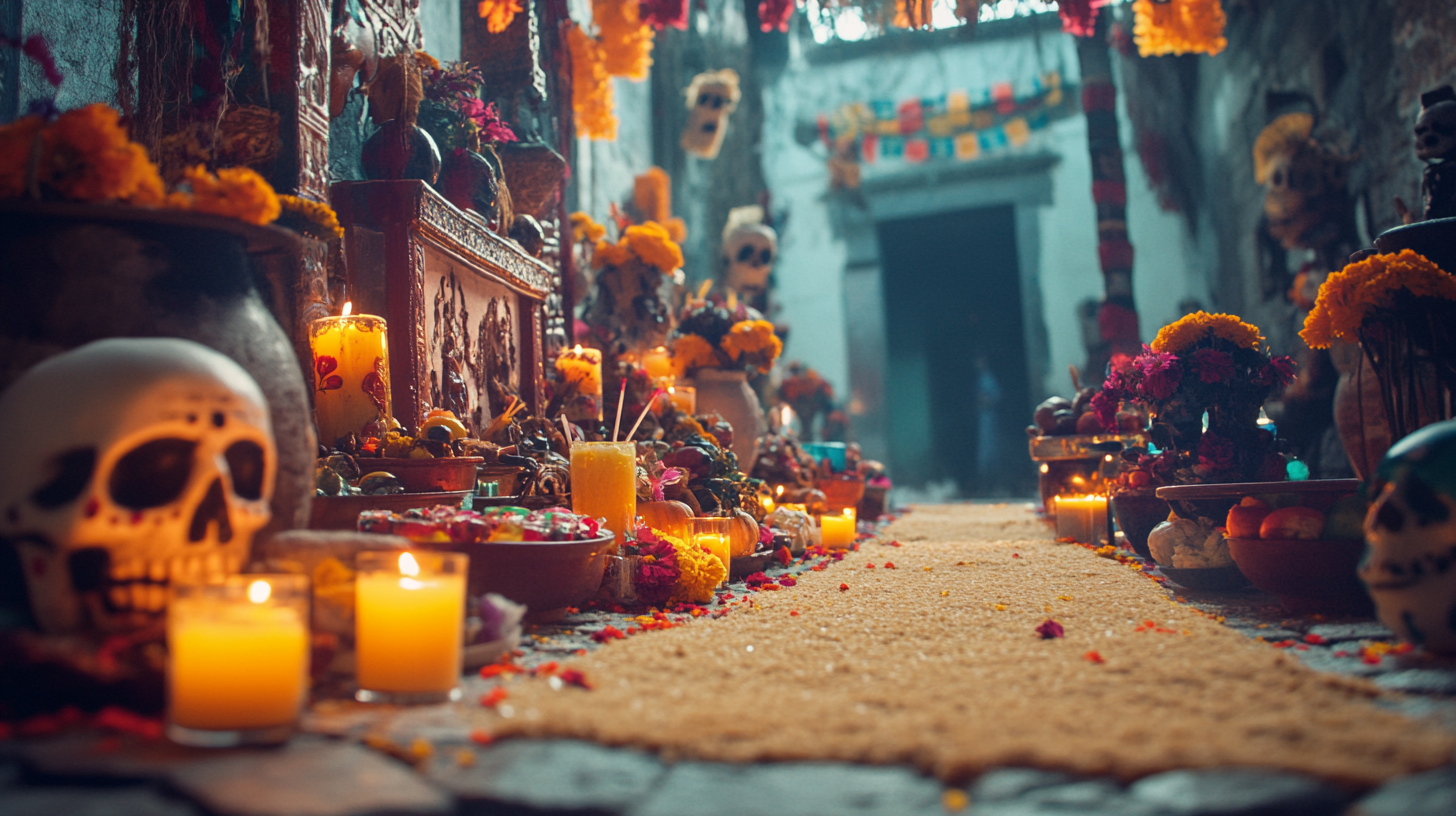 Colorful Mexican Day of the Dead Celebration