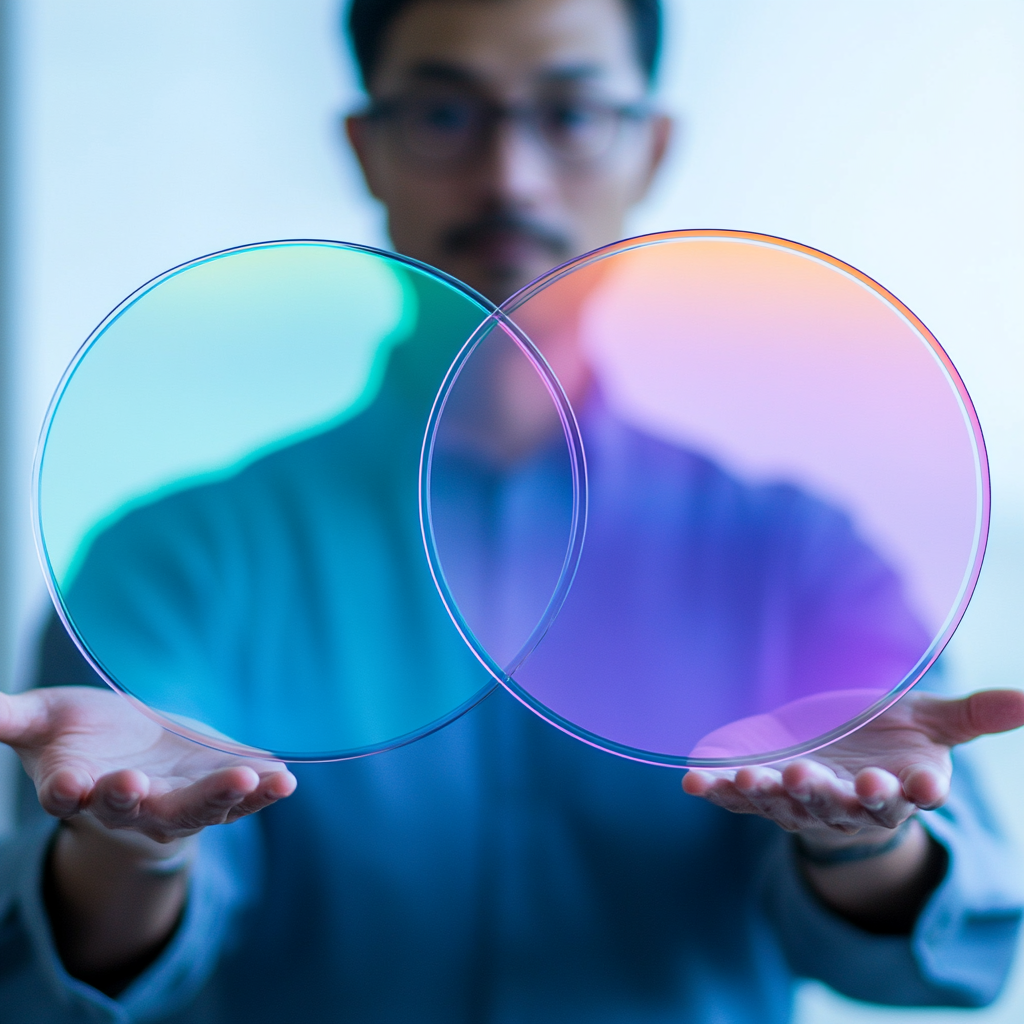 Colorful Venn Diagram with 3 translucent circles