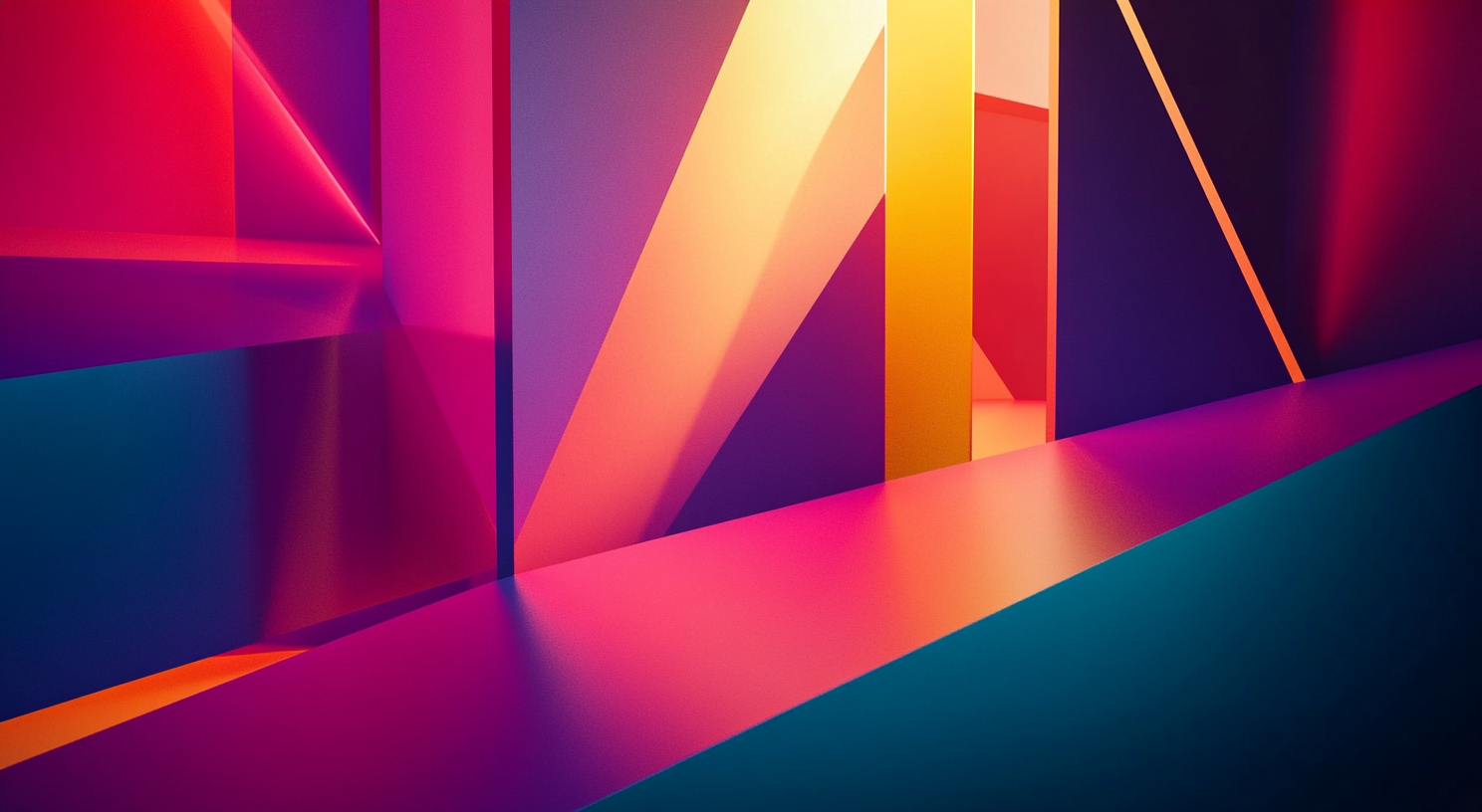 Colorful geometric shapes in modern style for posters