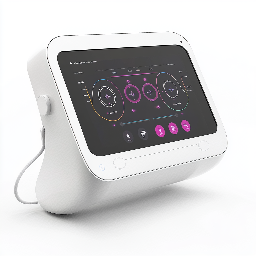 Compact Modern Aesthetic Treatment Device with High-Resolution Touchscreen