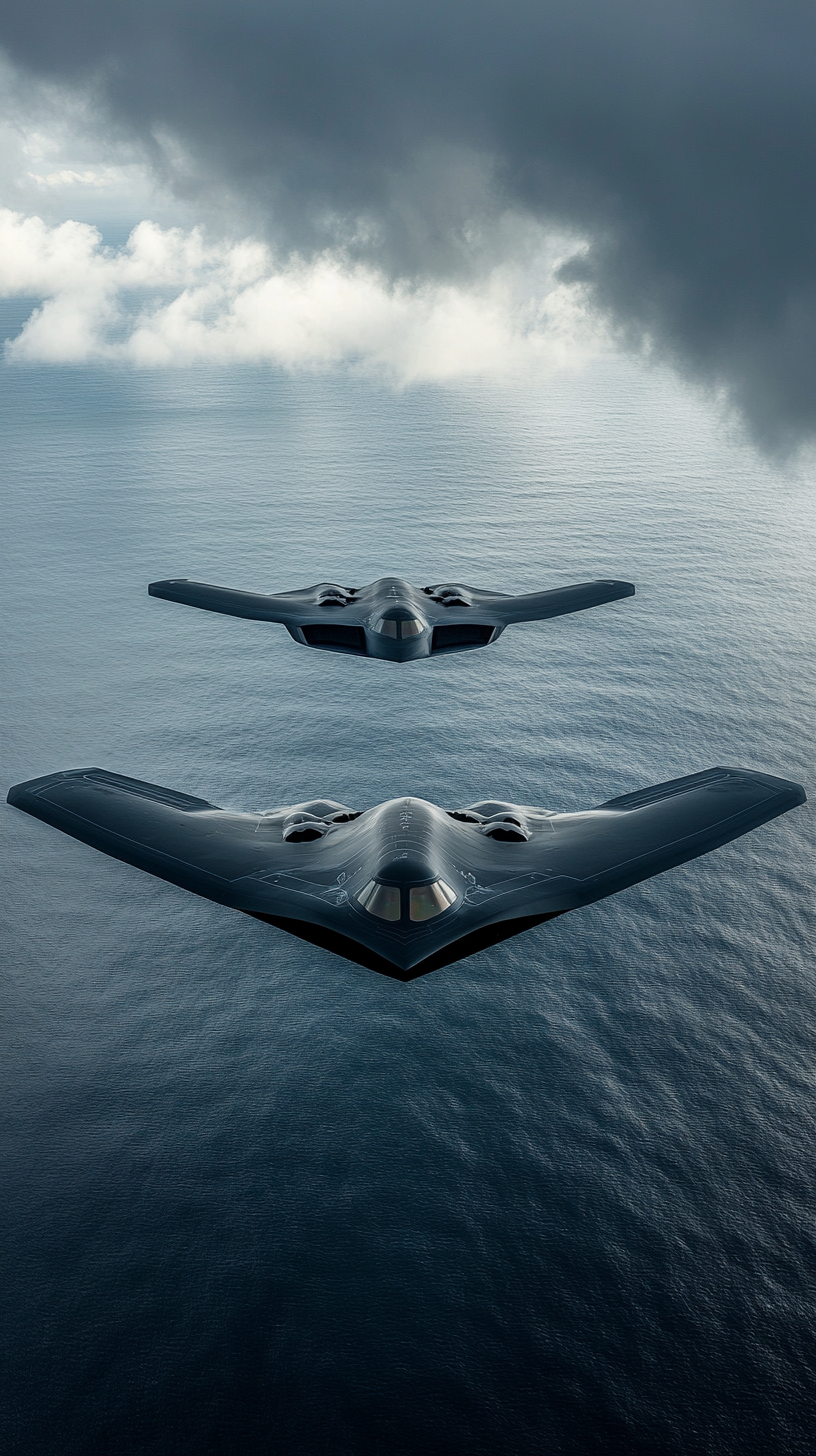 Comparison of B-21 Raider and B-2 Spirit.