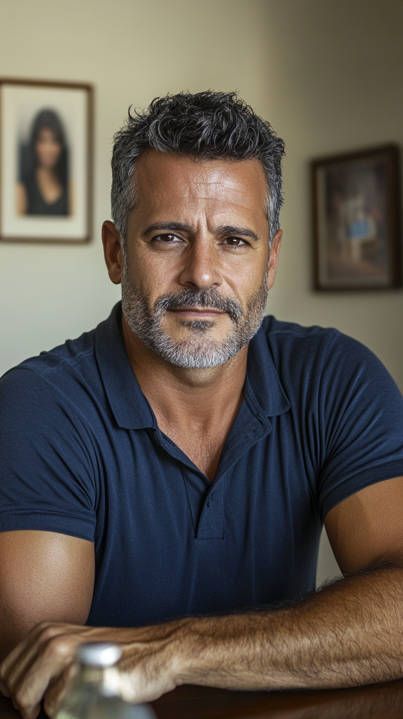 Confident Brazilian Man in Stylish Home Office