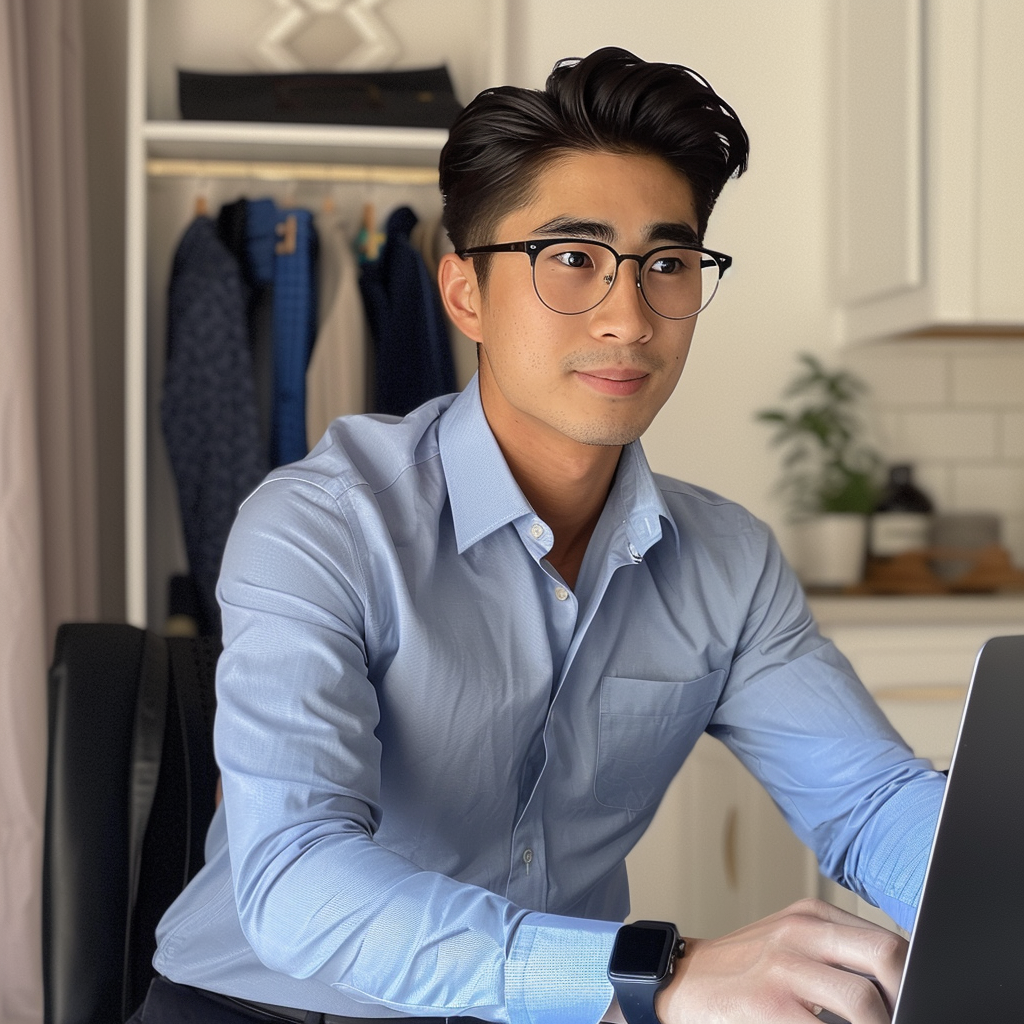 Confident Software Engineer in a Zoom Meeting