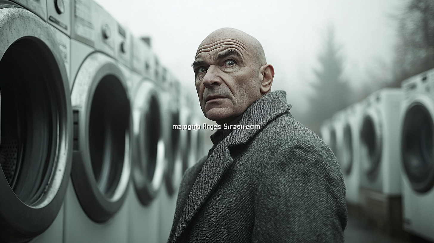 Confused Telly Savalas in Grey Longcoat