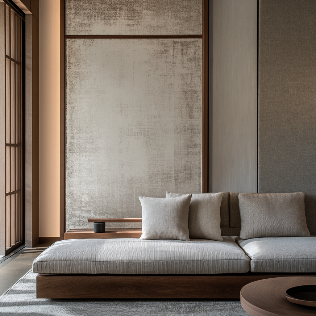 Contemporary decor with traditional Japanese inspiration, Oak rod.