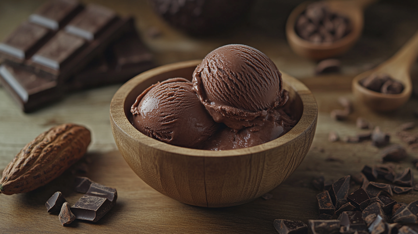 Craftsmanship with Chocolate Ice Cream, Cocoa Beans, Chocolate - 16:9