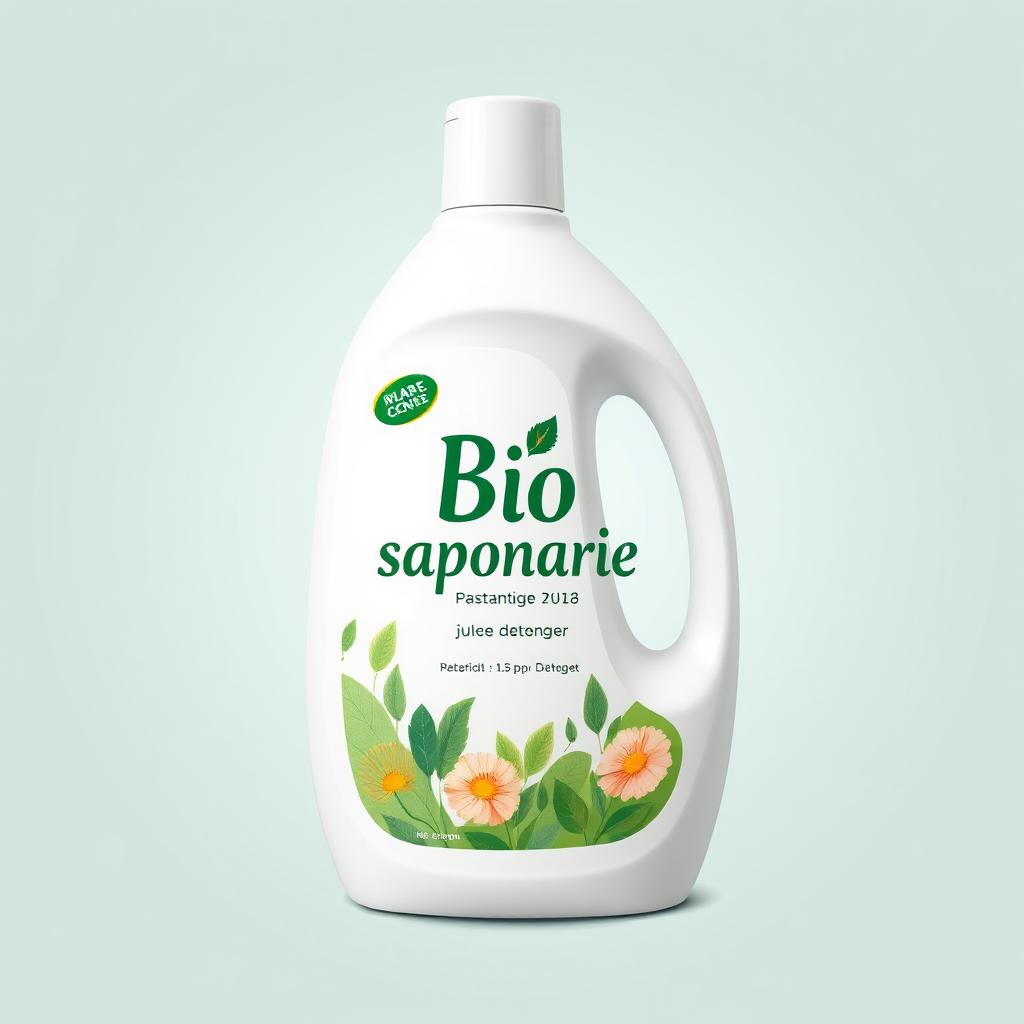 Create Label for Bio Saponaria Detergent.