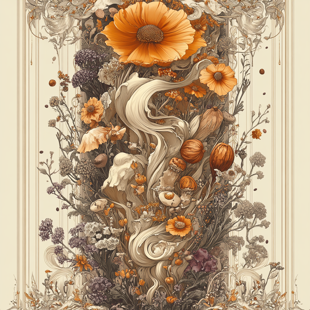 Create beautiful Art Nouveau food list poster design.