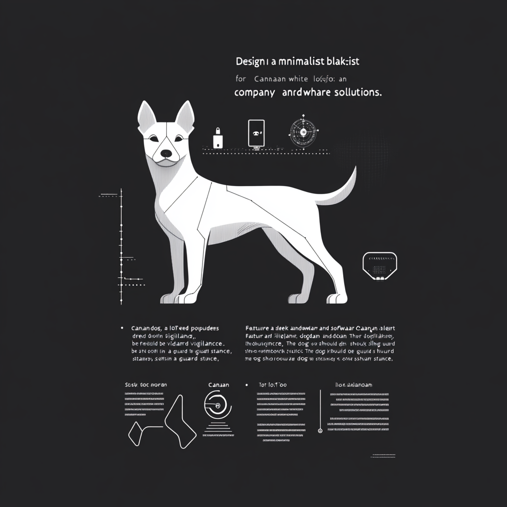 Create black-and-white logo for 'Canaan' IoT company.