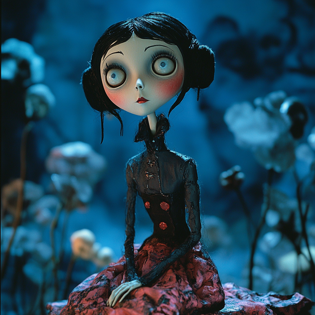 Create mockup images merging Coraline and Marc Jacobs.