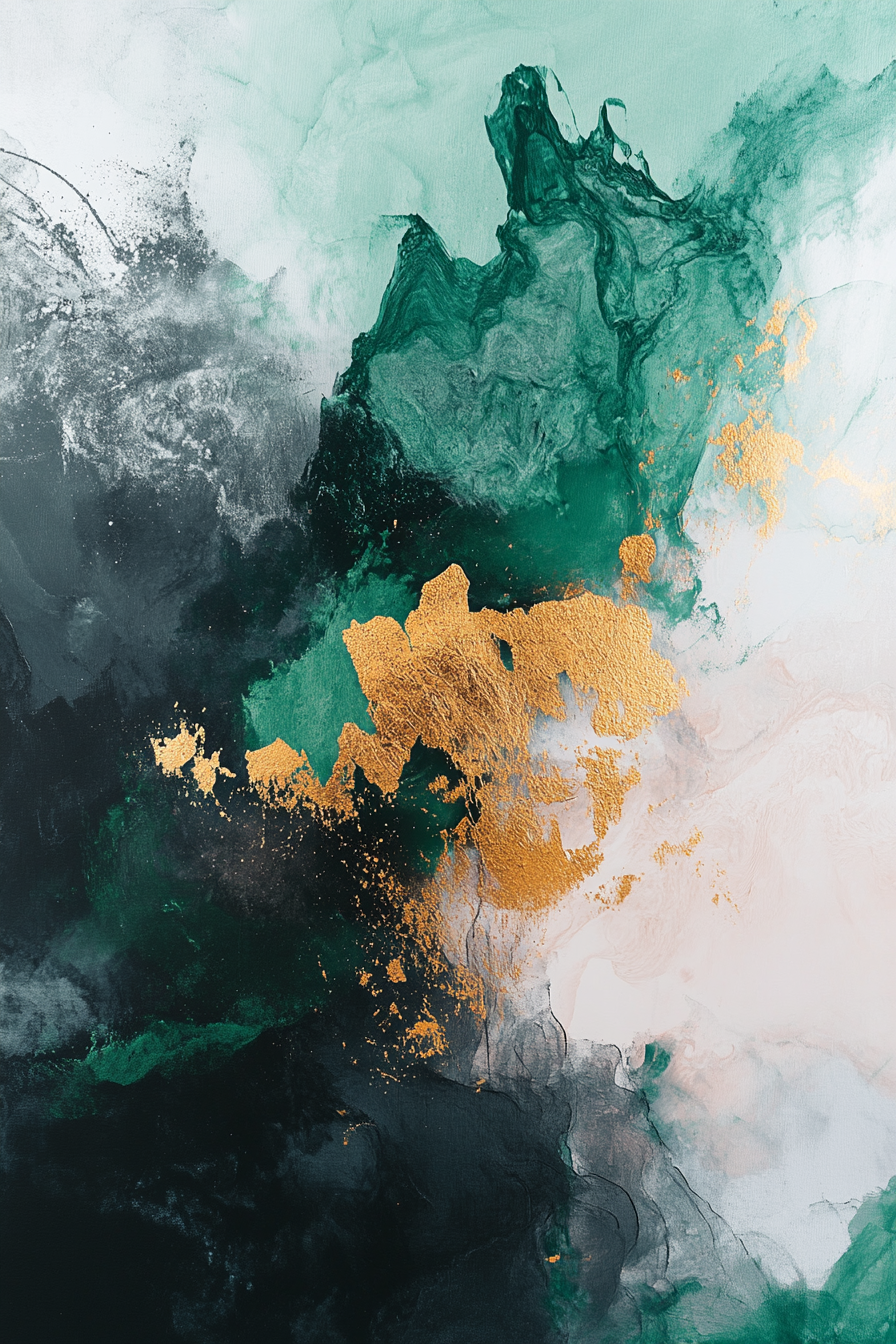 Create modern abstract canvas with soft colors, textures.