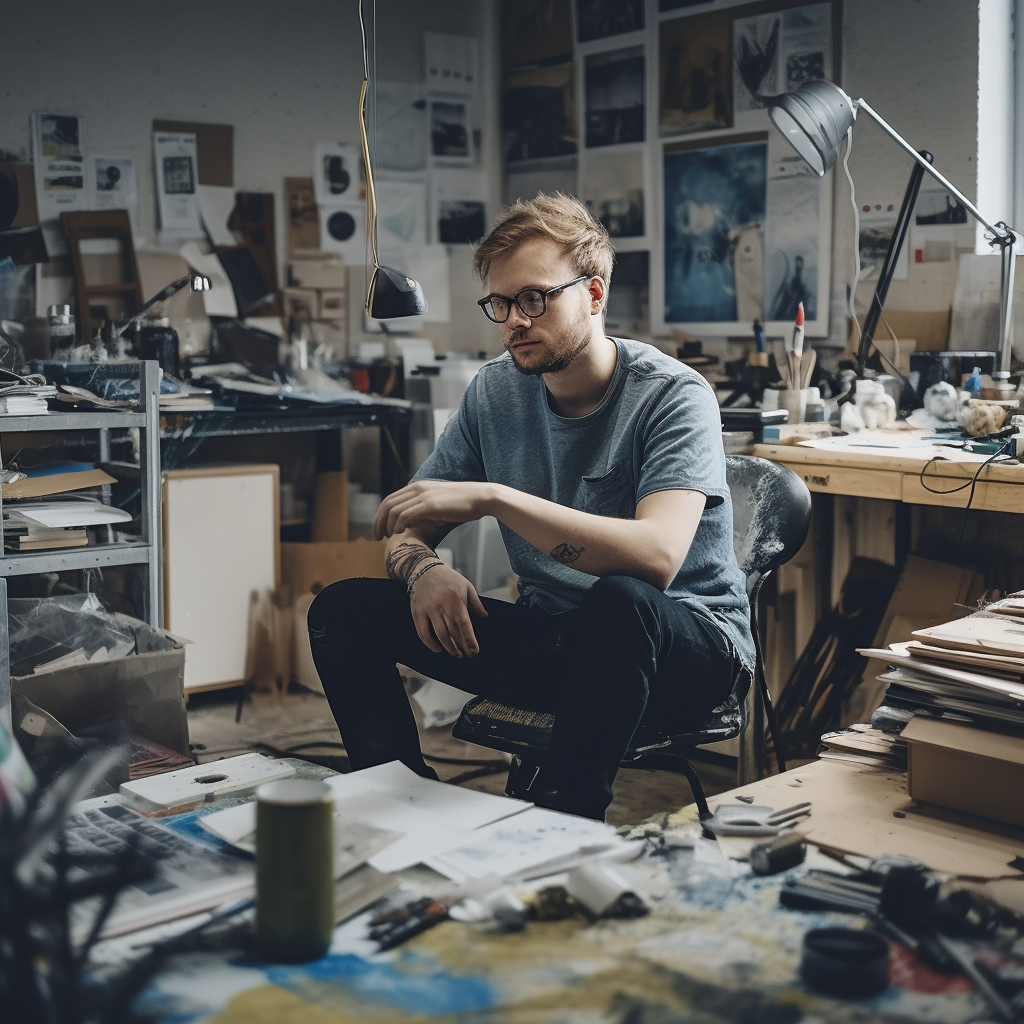 Creative Workspace: Graphic Designer in Berlin Studio