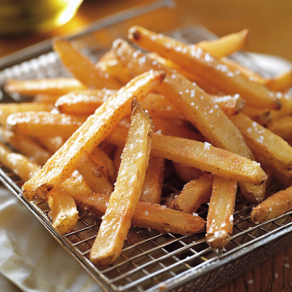 Crispy French Fries Recipe: Lacy texture, perfect balance, mouthwatering.