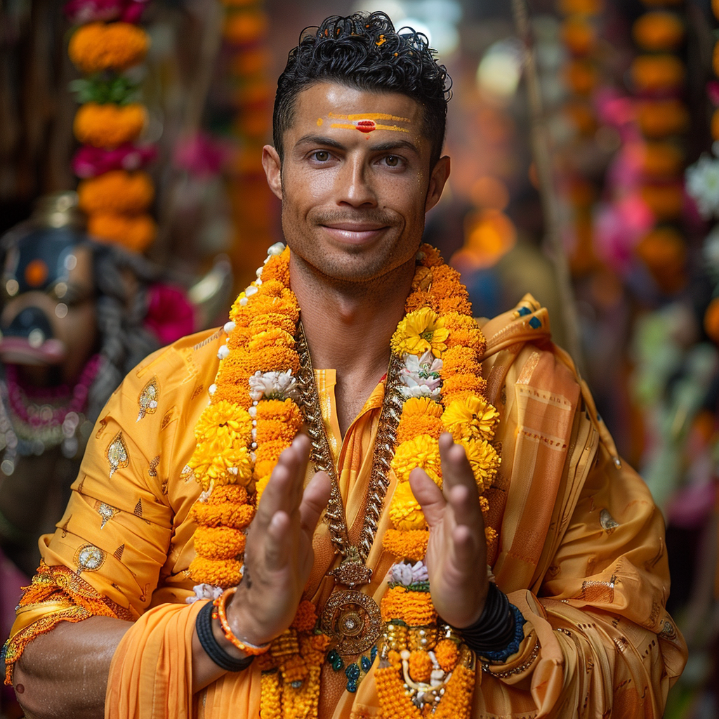 Cristiano Ronaldo Celebrating Ganesh Chaturthi in India