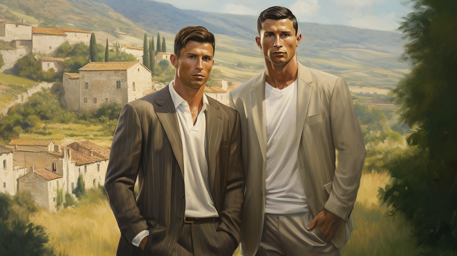 Cristiano Ronaldo and Lionel Messi in Rural Harmony