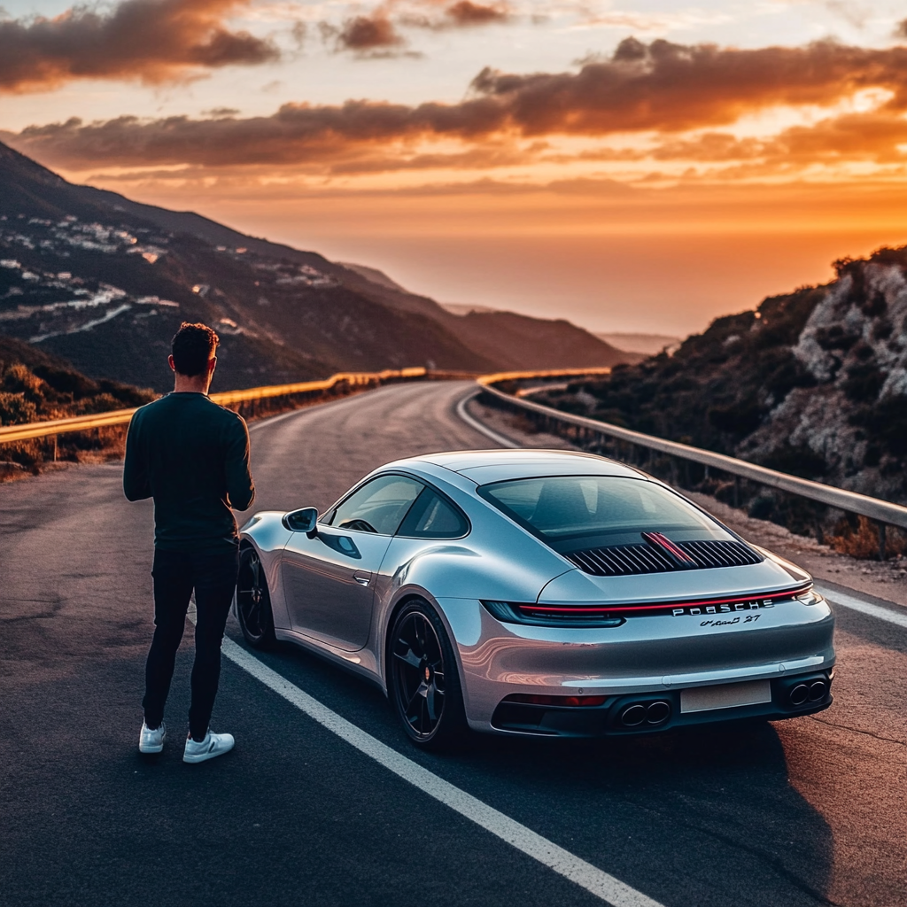 Cristiano Ronaldo enjoys thrilling drive in scenic Porsche.