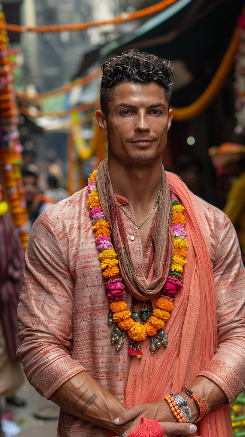 Cristiano Ronaldo in India at Ganesh Chaturthi Festival