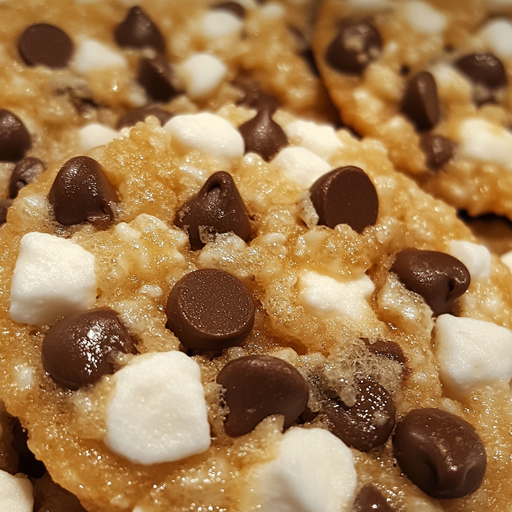 Crunchy Chocolate Chip Cookies with Rice Krispies