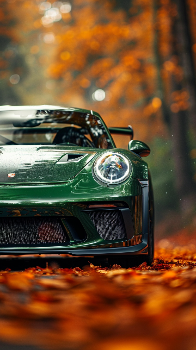 Custom Widebody Porsche 911 GT3 RS Front Closeup View