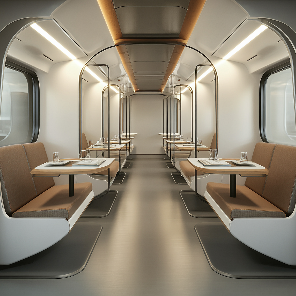 Customize seating for privacy, work efficiency in monorail.