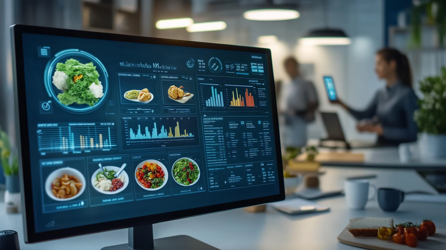 Customized meal options based on genetic test results interface.