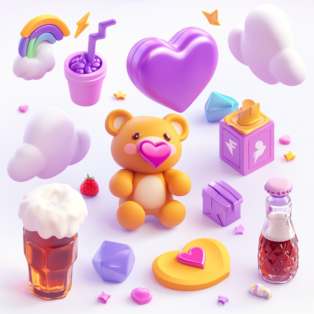 Cute 3D Emojis Vector Illustration Collection