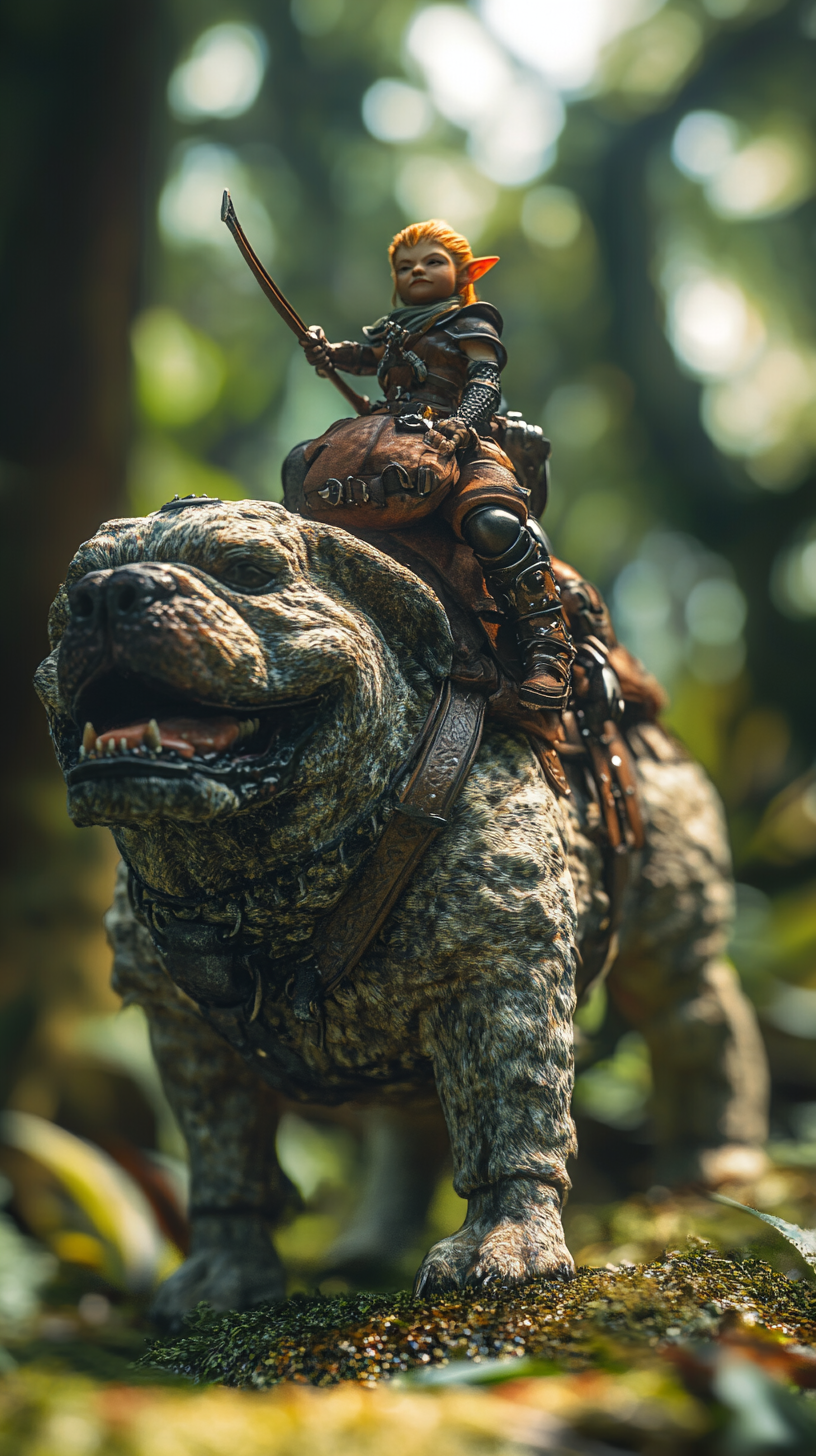 D&D Halfling Riding Mastiff: Hyper Realistic Detail