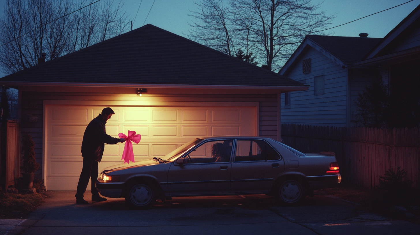 Dad Giving Daughter Keys to Her First Car