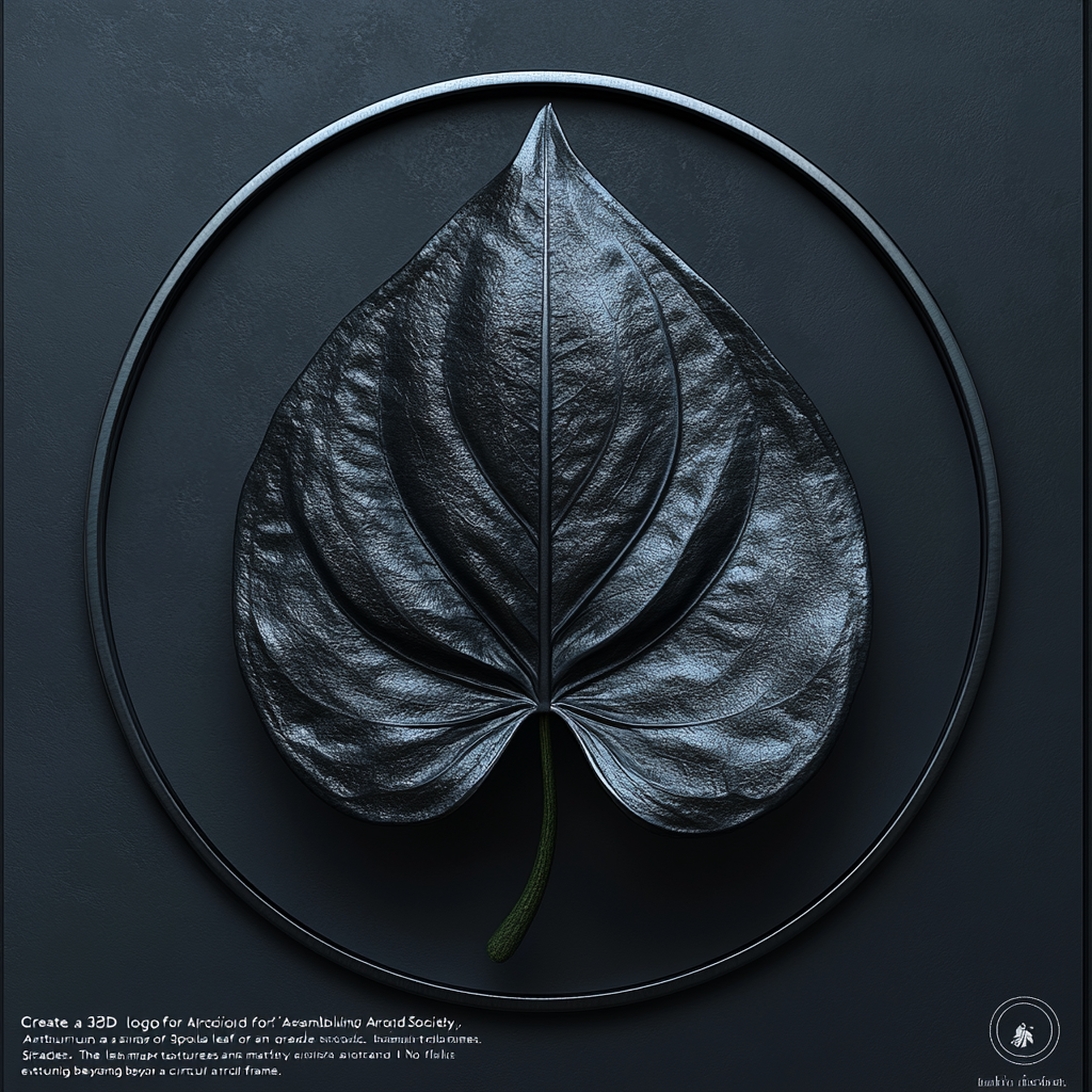 Dark Anthurium leaf in Ace of Spades shape.