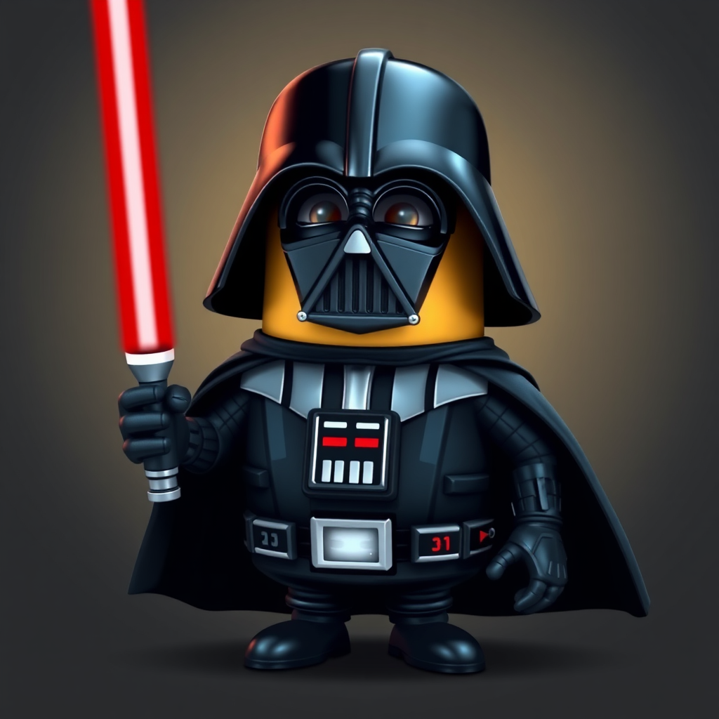 Darth Vader becomes a minion in Star Wars.