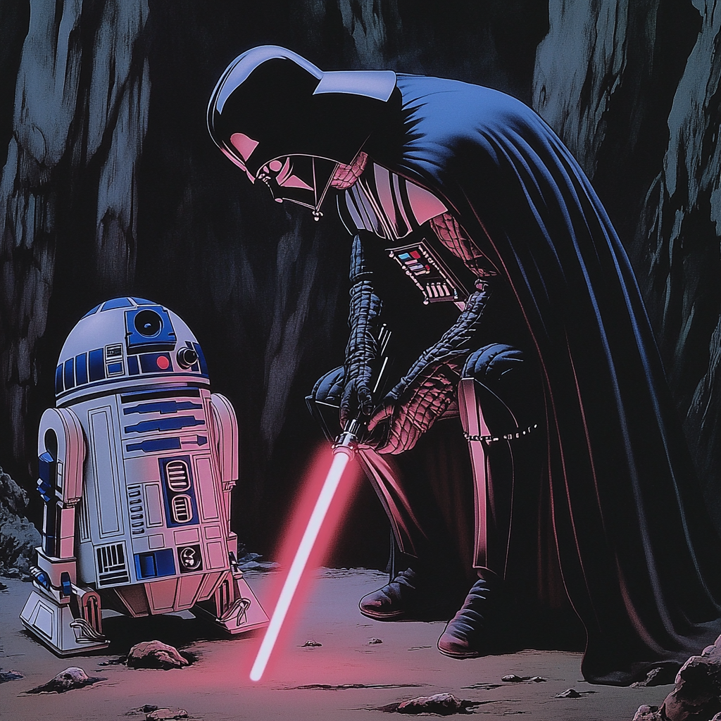 Darth Vader seeks redemption and forgiveness from R2-D2.