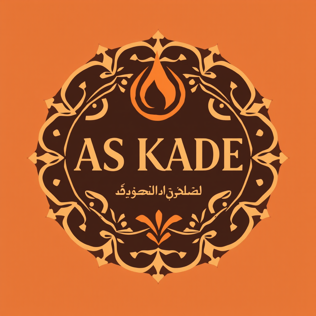 Delicious Food Brand Logo: AS KADE, Persian Writing