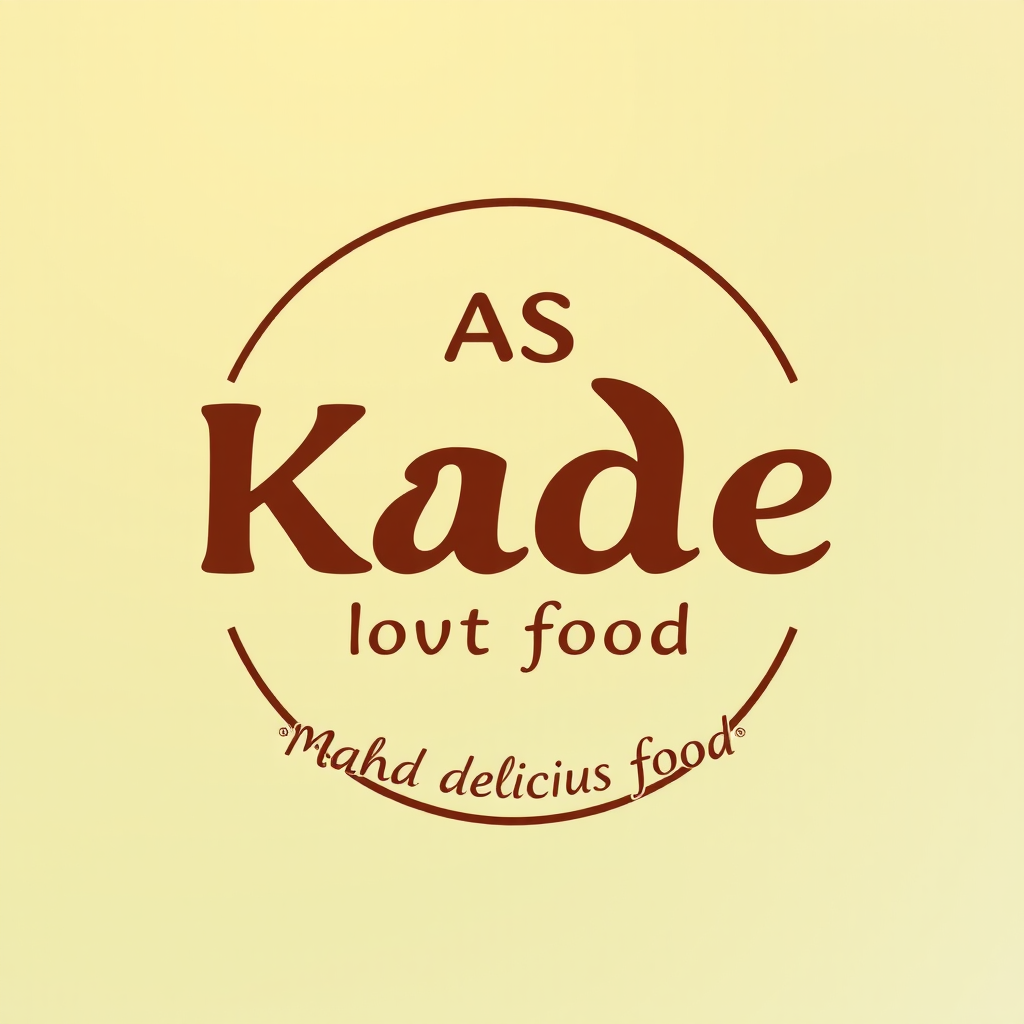 Delicious Food Logo for AS KADE Restaurant