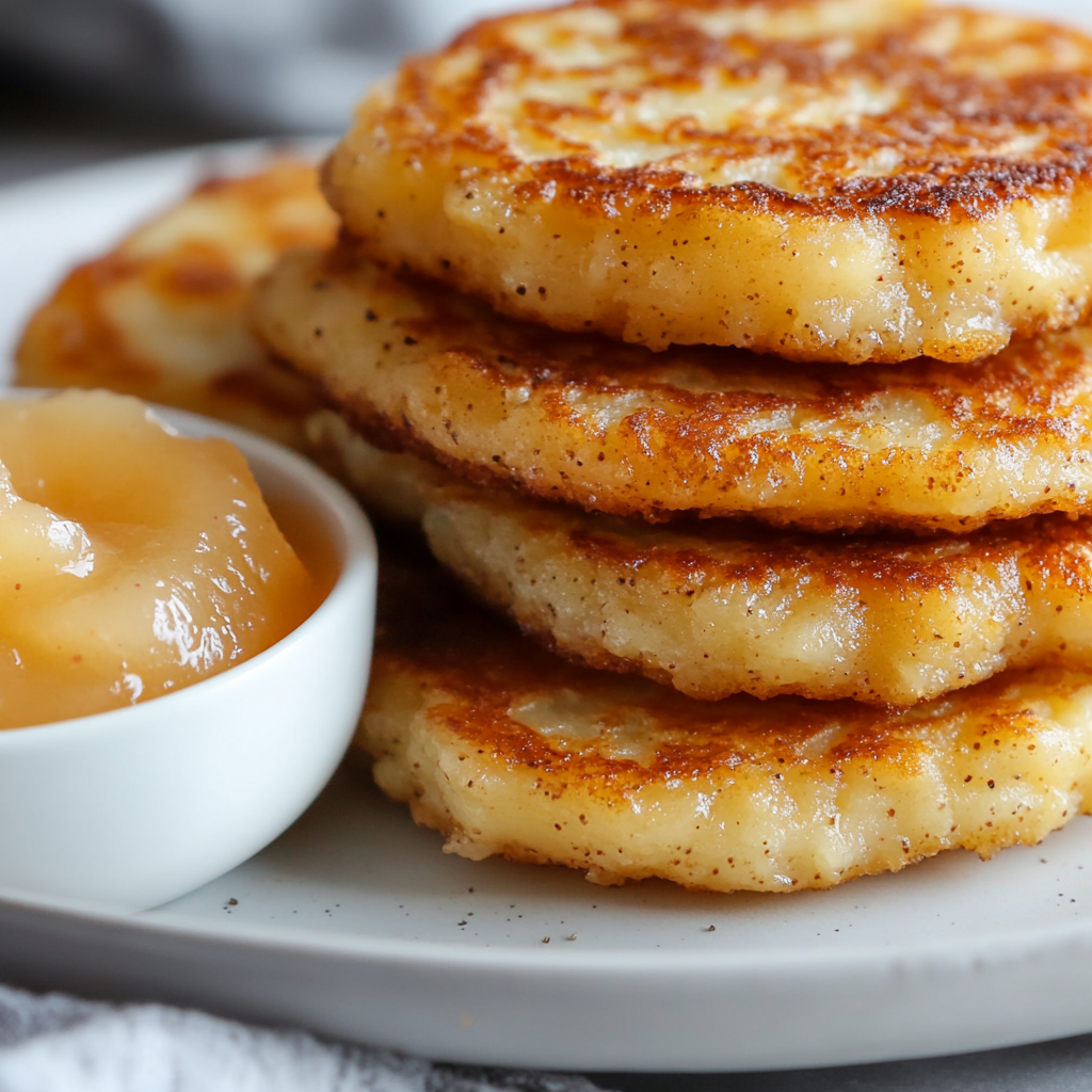 Delicious Potato Pancakes with Applesauce Complement