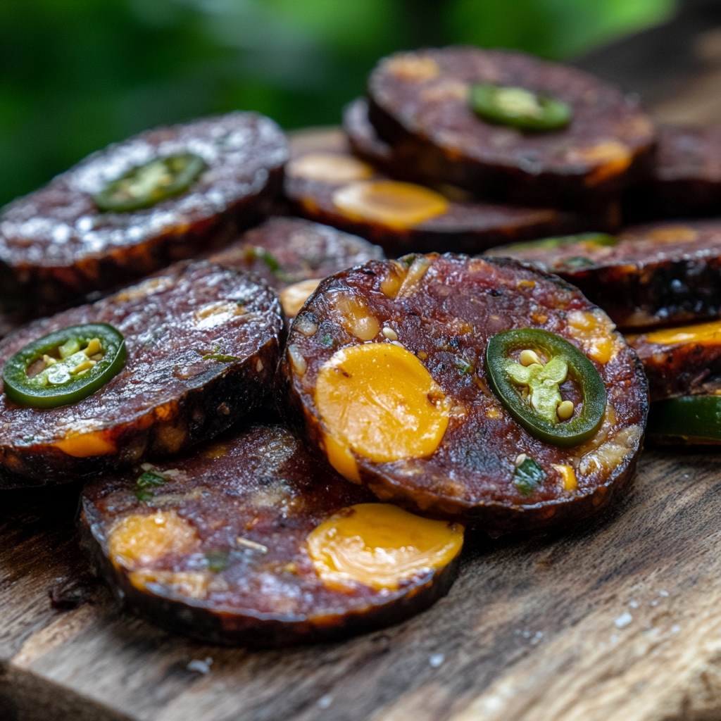 Delicious Venison Sausage with Cheddar and Jalapeño