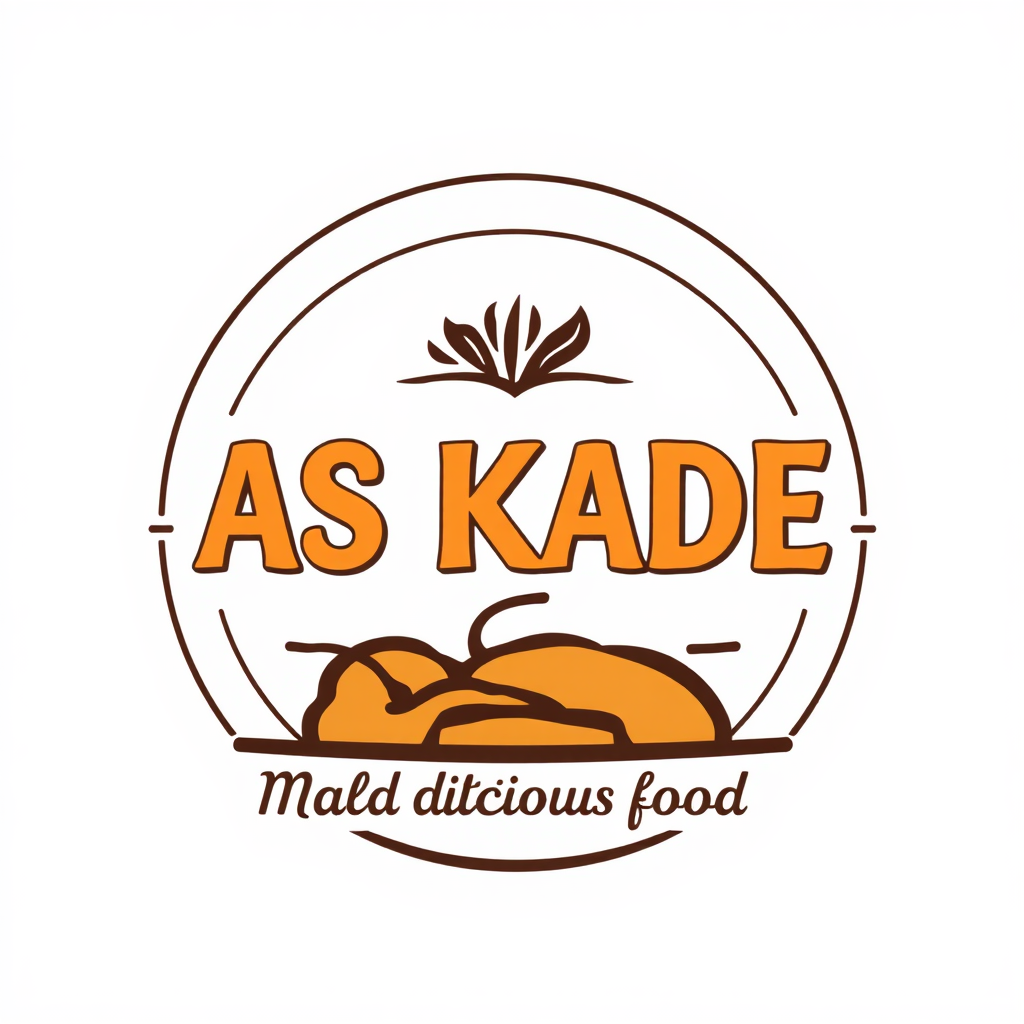 Delicious food logo AS KADE with Mahd.