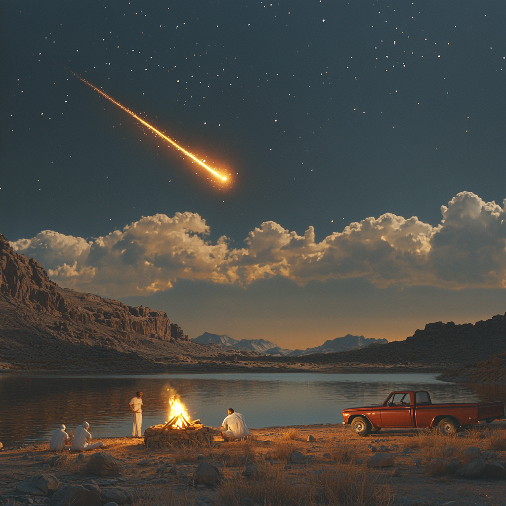 Desert BBQ with Falling Meteor