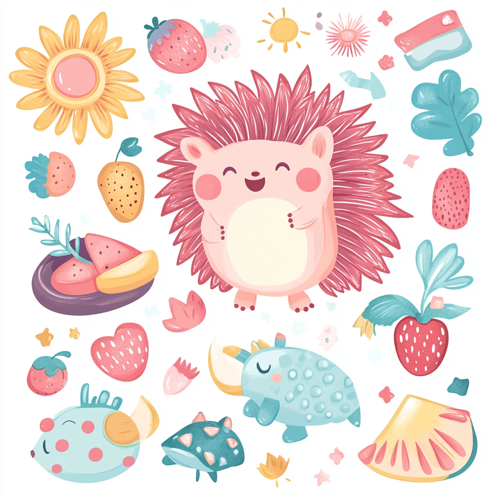 Design for Cricut machine with bold, cute elements hedgehog would do.