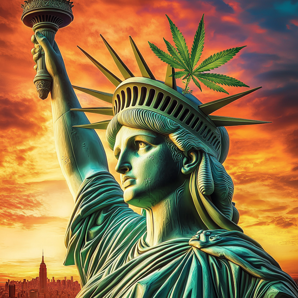 Detailed, vibrant DSLR photo of Statue of Liberty.