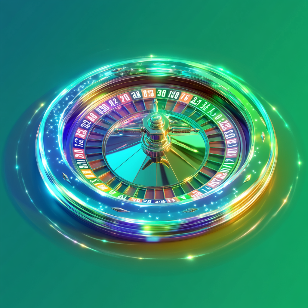 Detailed digital art of shiny roulette wheel.