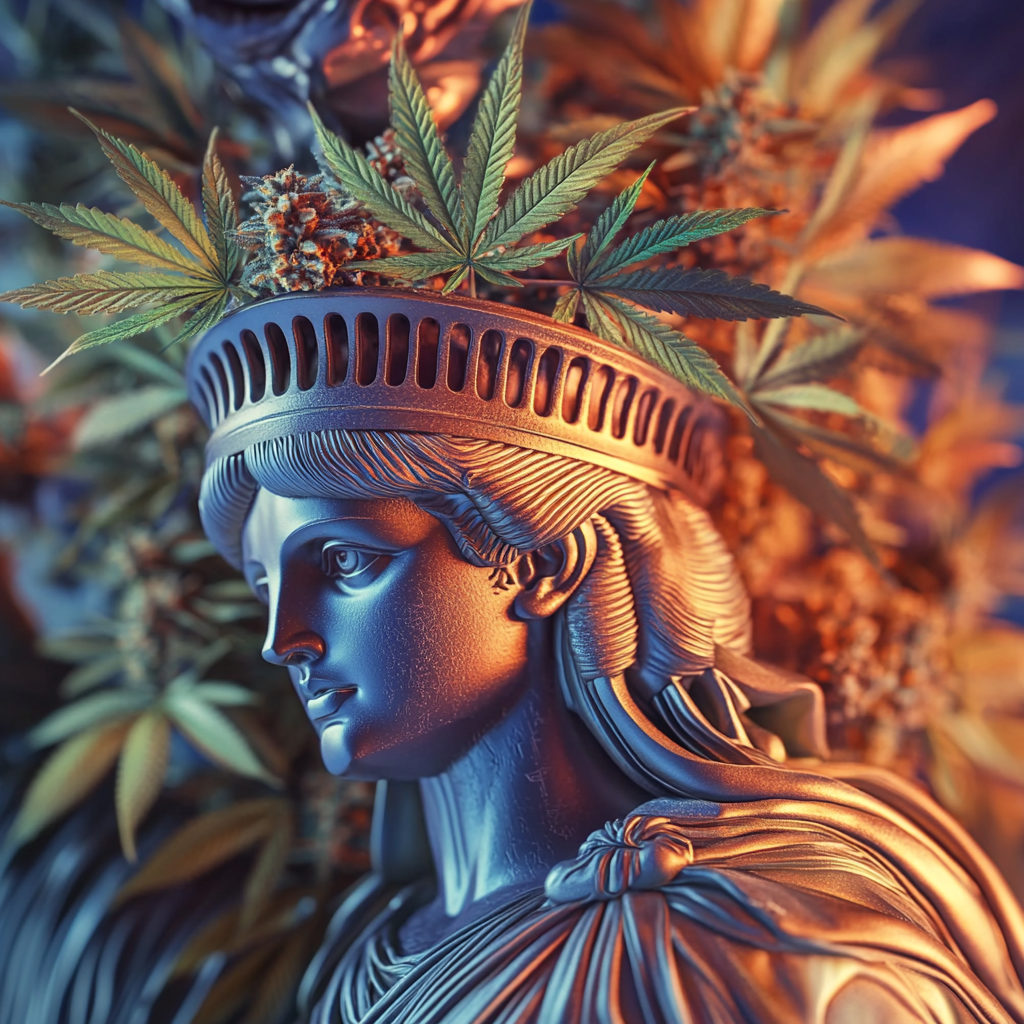 Detailed photo of Statue of Liberty in vibrant colors.