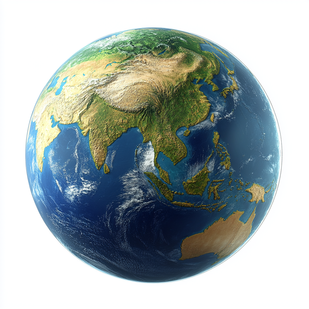 Detailed realistic 3D image of Earth for YouTube thumbnail.