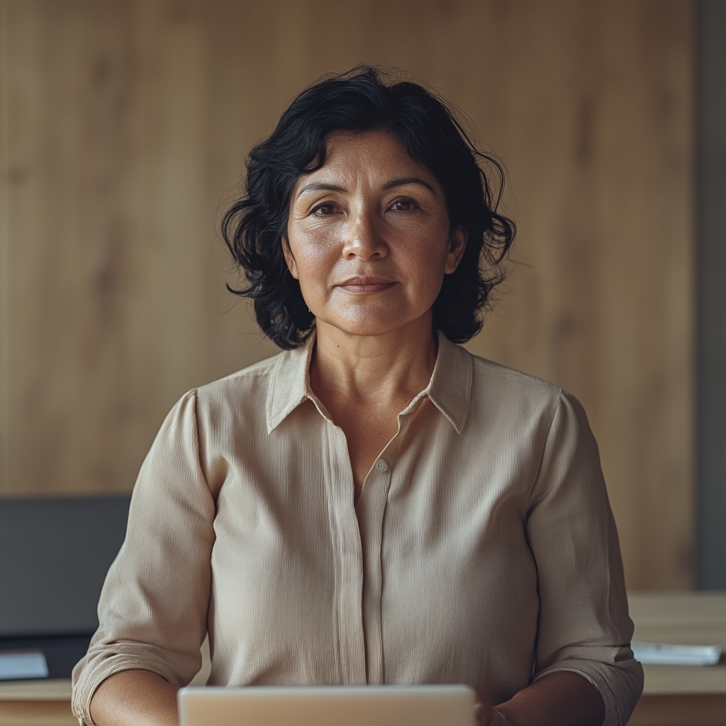 Nicaraguan woman in office setting