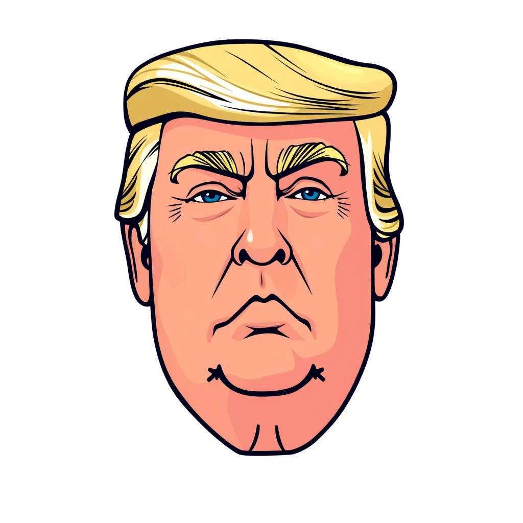 Donald Trump as a family guy head icon