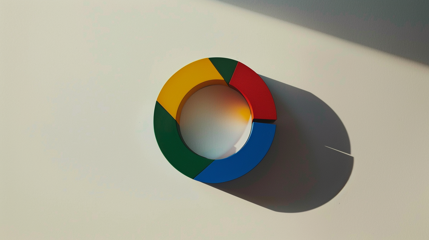 Dramatic lighting on Google Chrome logo